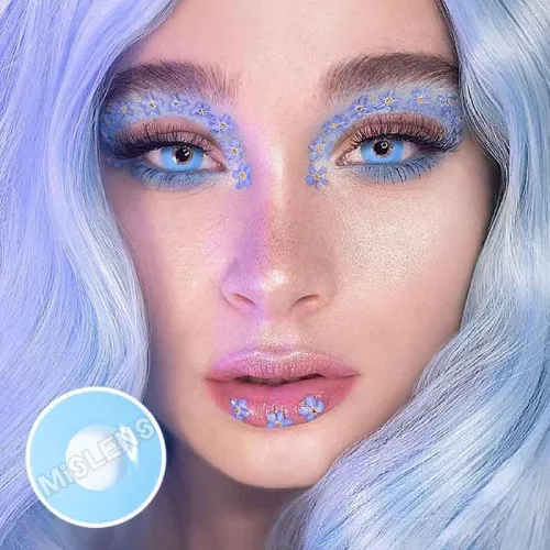 ��U.S Warehouse��Circle Block Cambridge blue Block  Contact Lenses