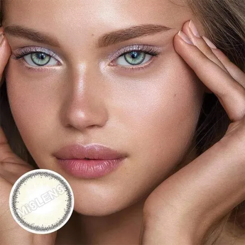 ��LENSPOEM��Caramel Stone Light Yellow Colored Contact Lenses