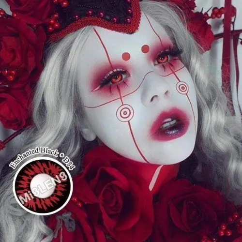 ��LENSPOEM��Enchanted Black Halloween Contact Lenses