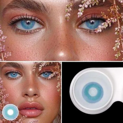��LENSPOEM��Pixie Blue Prescription Colored Contact Lenses