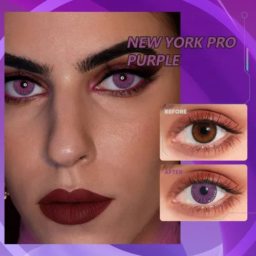 ��U.S Warehouse��NEW YORK PRO Purple Contact Lenses