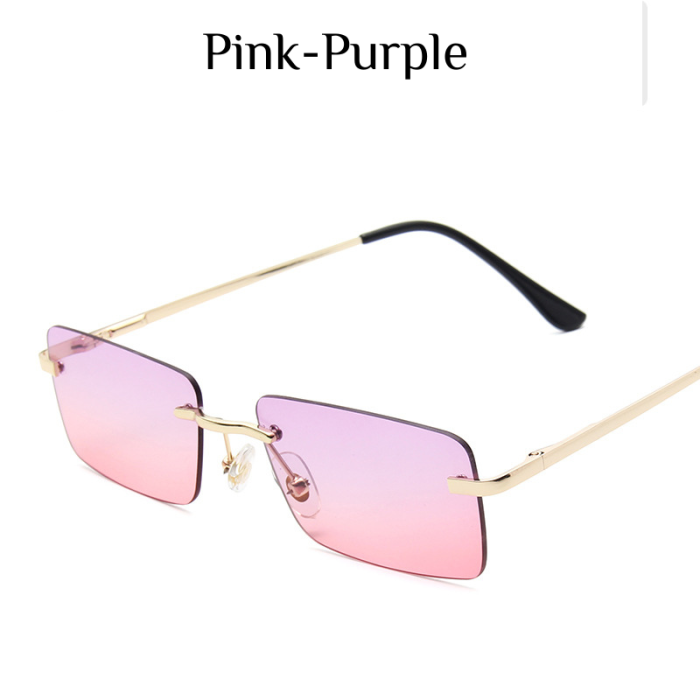 ��LENSPOEM��Rimless square marine sunglasses