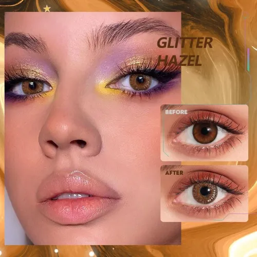 ��U.S Warehouse��Glitter  hazel Contact Lenses