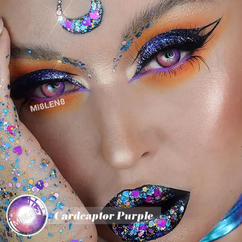 ��New��Cardcaptor Purple Colored Contact Lenses