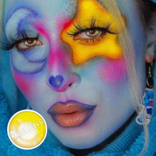 ��U.S Warehouse��Anime yellow  Contact Lenses