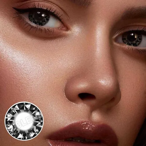 ��LENSPOEM��Diamonds Black Colored Contact Lenses