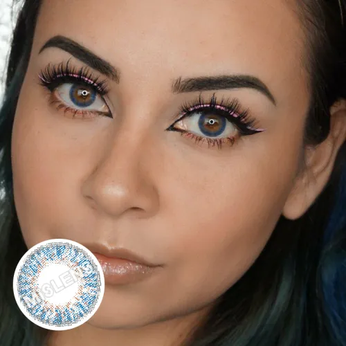 ��LENSPOEM��Three Tone Blue Colored Contact Lenses