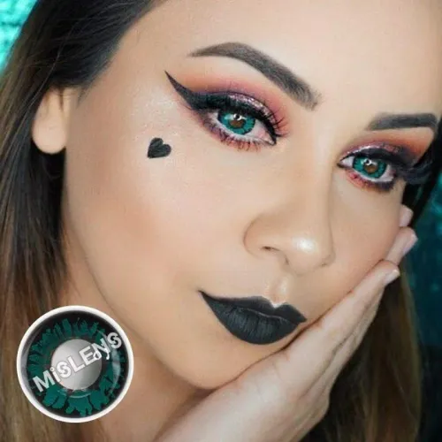 ��LESPOEM��Aqua Panther Halloween Contact Lenses