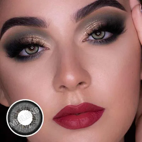 ��U.S Warehouse��Love Words Gray Contact Lenses