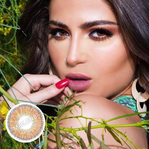 ��LENSPOEM��Starshine Kiwi Monros Co Brown Colored Contact Lenses
