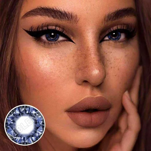 ��LENSPOEM��Diamonds Blue Colored Contact Lenses