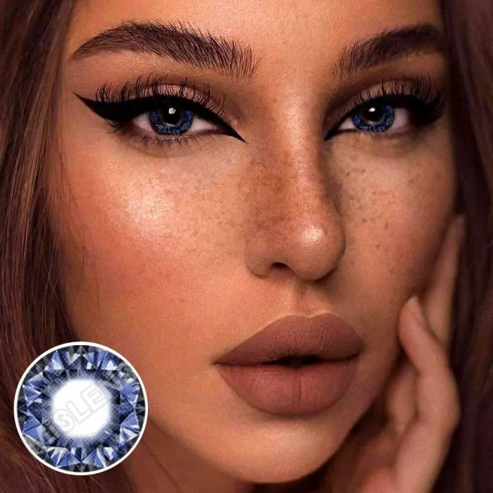 ��LENSPOEM��Diamonds Blue Colored Contact Lenses