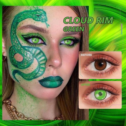 ��U.S Warehouse��Cloud Rim Green Contact Lenses