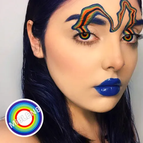 ��LENSPOEM��Multiple Rainbow Mimi Sclera Halloween Contact Lenses