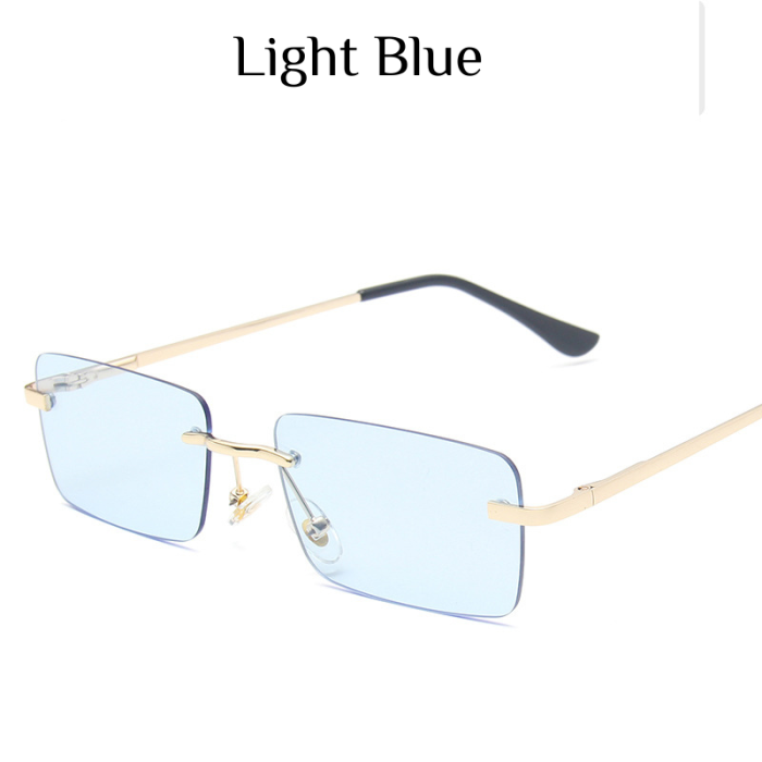 ��LENSPOEM��Rimless square marine sunglasses