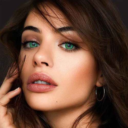 ��LENSPOEM��Sprak Star Green Colored Contact Lenses