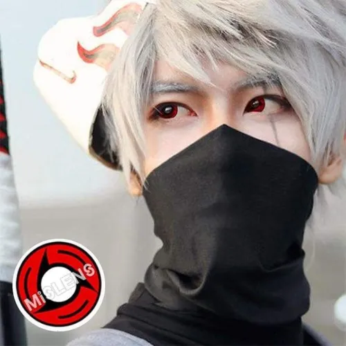 ��LENSPOEM��Sharingan Bladed Mimi Sclera Anime Cosplay Contact Lenses