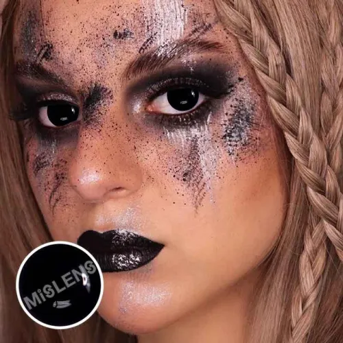 ��U.S Warehouse��Mini Sclera Black out Contact Lenses