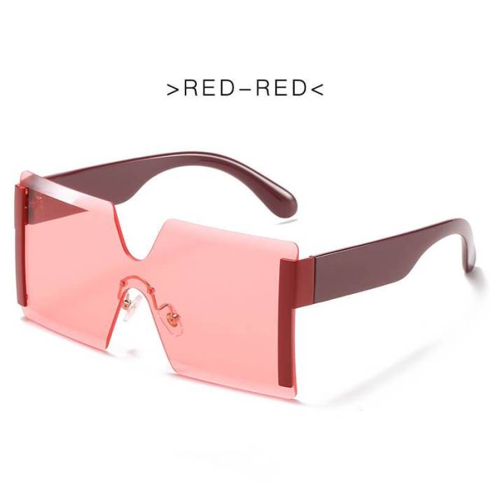 ��LENSPOEM��Frameless Oversize Sunglasses