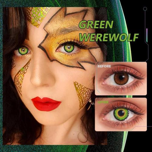 ��U.S Warehouse��Green Werewolf Contact Lenses