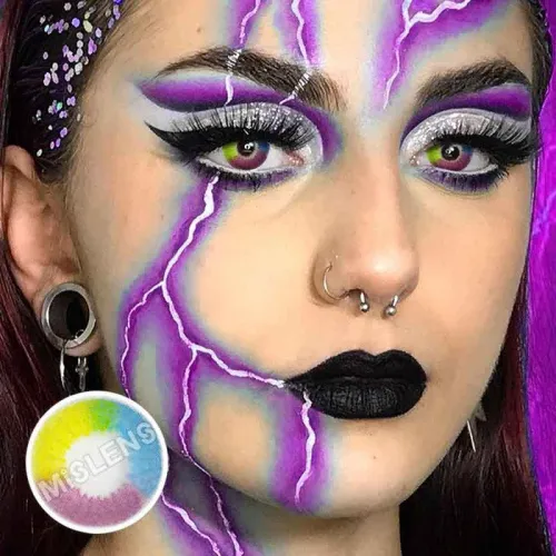��U.S Warehouse��3Tone Rainbow Contact Lenses