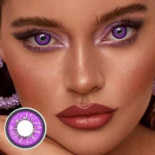 ��LENSPOEM��Love Words Purple Colored Contact Lenses