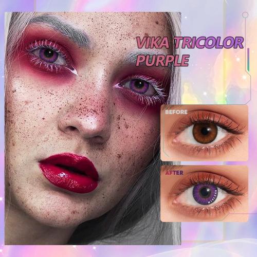 ��U.S Warehouse��Vika tricolor purple Contact Lenses