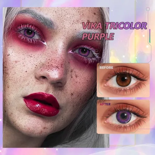 ��U.S Warehouse��Vika tricolor purple Contact Lenses