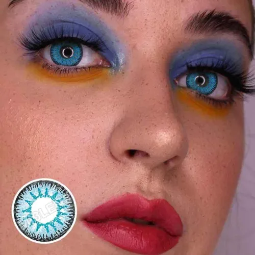 ��U.S Warehouse��1-Day Tricolor Blue Daily Contact Lenses(5 Pairs)