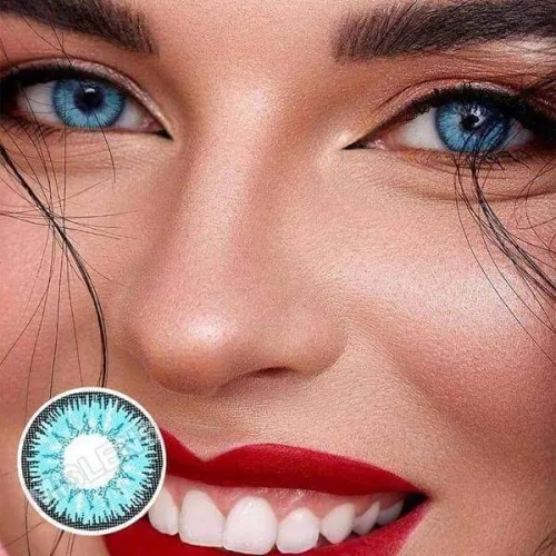 ��LENSPOEM��Vika Tricolor Blue Colored Contact Lenses