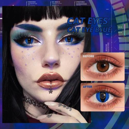 ��U.S Warehouse��Cat Eyes Blue Contact Lenses