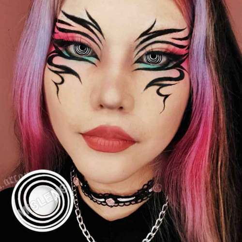 ��U.S Warehouse��Black&White Spiral Contact Lenses