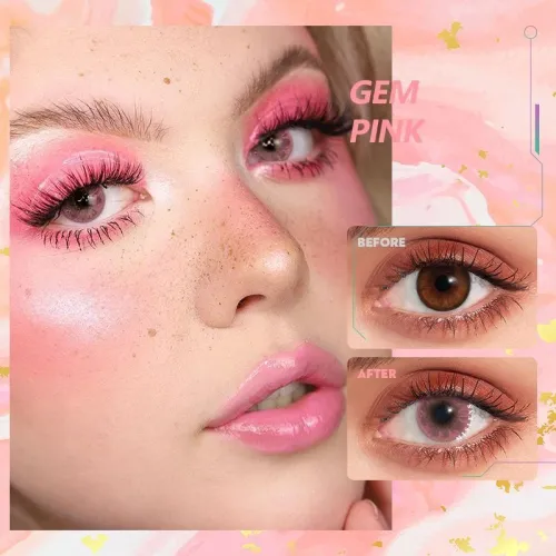 ��U.S Warehouse��Gem pink Contact Lenses