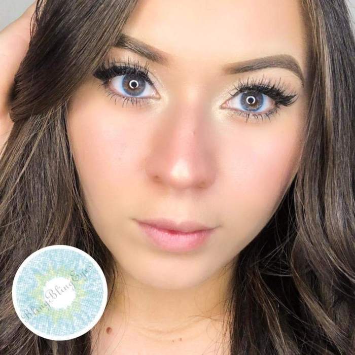 ��LENSPOEM��Shallow Blue Colored Contact Lenses