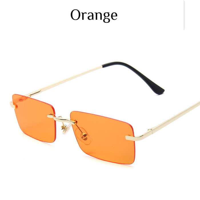��LENSPOEM��Rimless square marine sunglasses