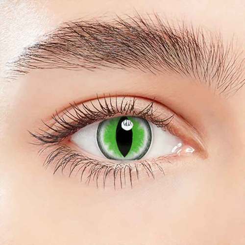 ��LENSPOEM��Sexy Cat Eye Green  Halloween Contact Lenses