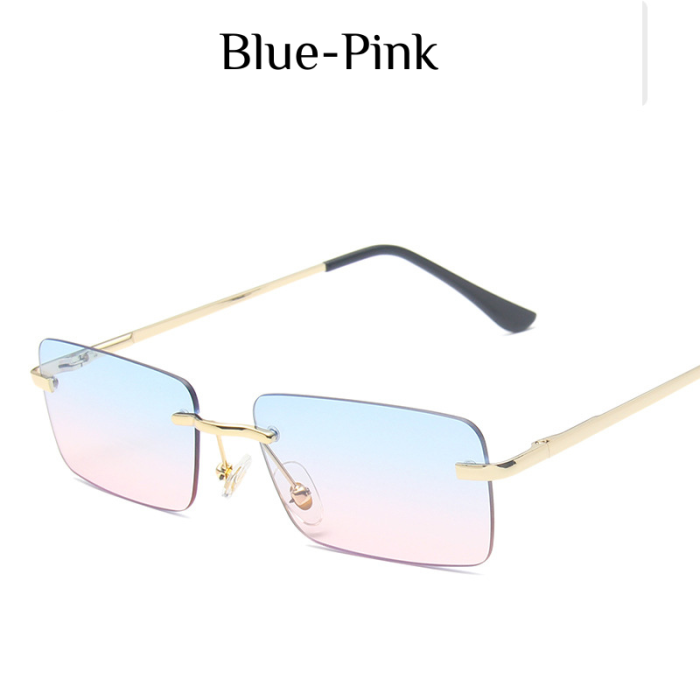 ��LENSPOEM��Rimless square marine sunglasses
