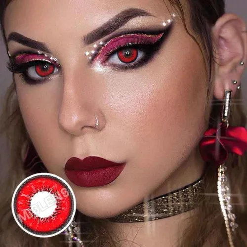 ��U.S Warehouse��Love Words purple Contact Lenses