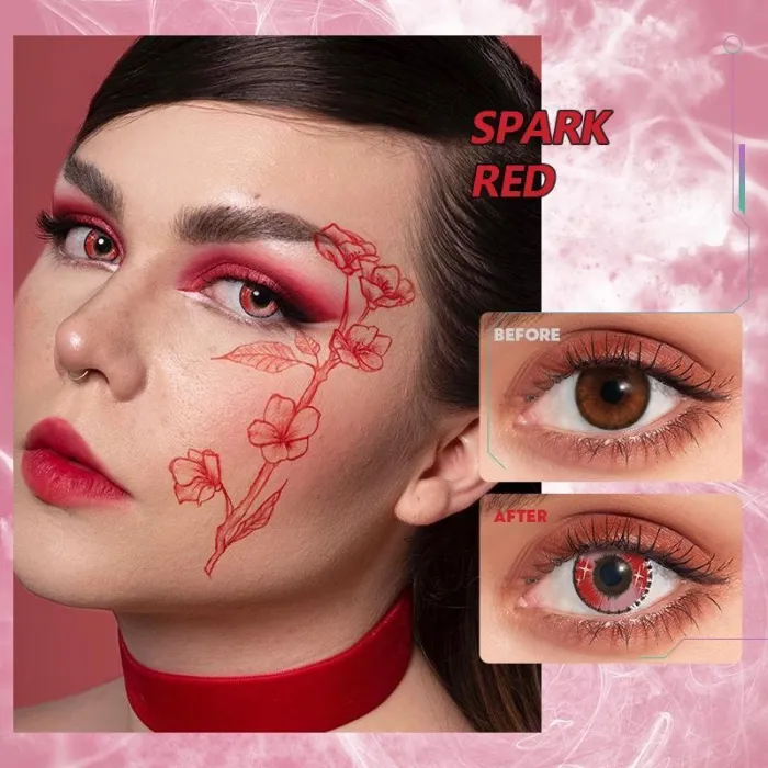 ��U.S Warehouse��Spark red Contact Lenses