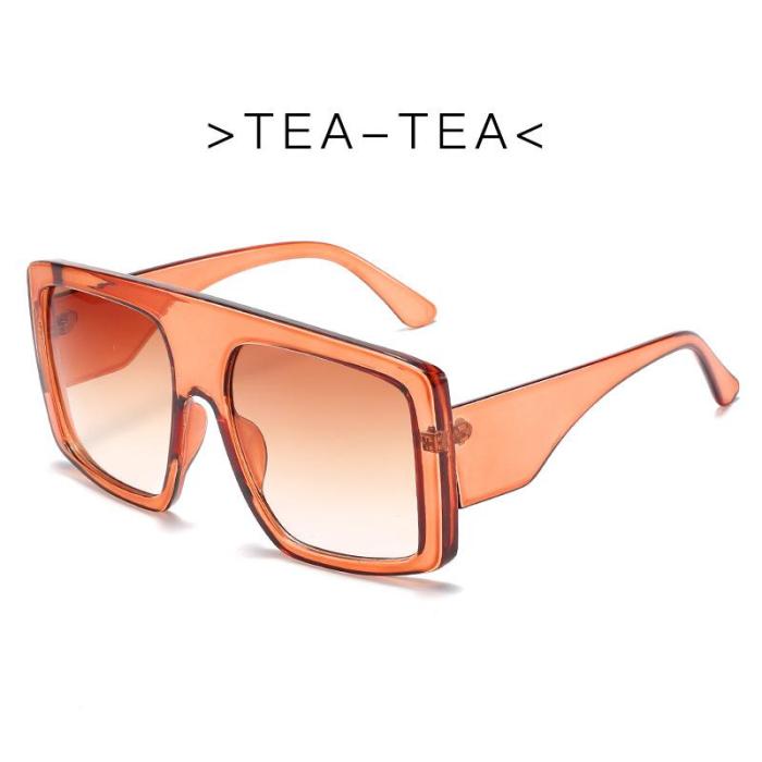 ��LENSPOEM��Large Frame Gradient Color Personalized Sunglasses