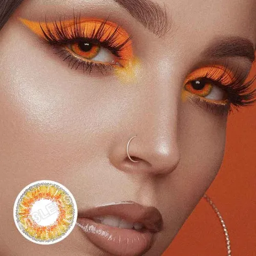 ��U.S Warehouse��Three tone HONEY Contact Lenses