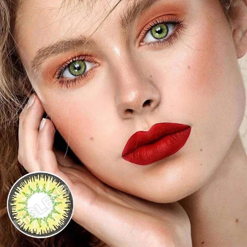 ��LENSPOEM��Vika Tricolor Yellow Colored Contact Lenses