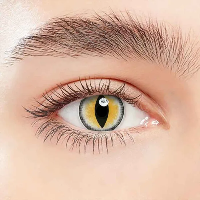 ��LENSPOEM��Sexy Cat Eye Yellow  Halloween Contact Lenses