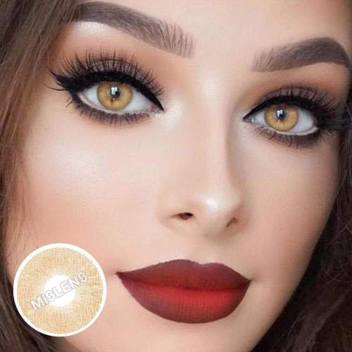 ��LENSPOEM��Lemon Chestnut Brown Colored Contact Lenses