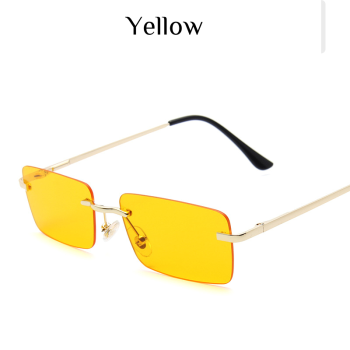 ��LENSPOEM��Rimless square marine sunglasses