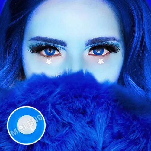 ��U.S Warehouse��Circle Block Blue Block  Contact Lenses