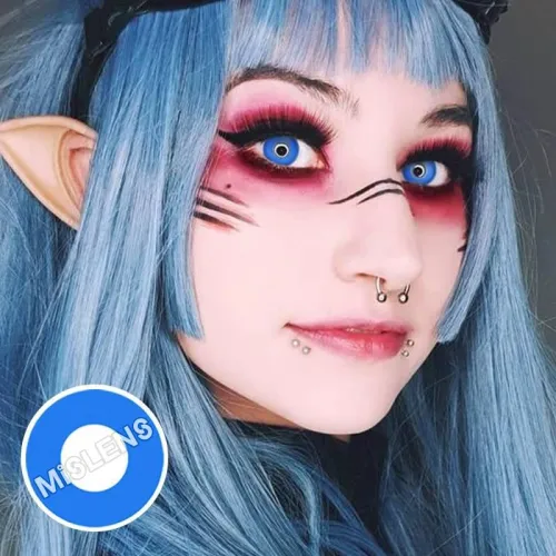 ��LENSPOEM��Blue Block Cosplay Colored Contact Lenses