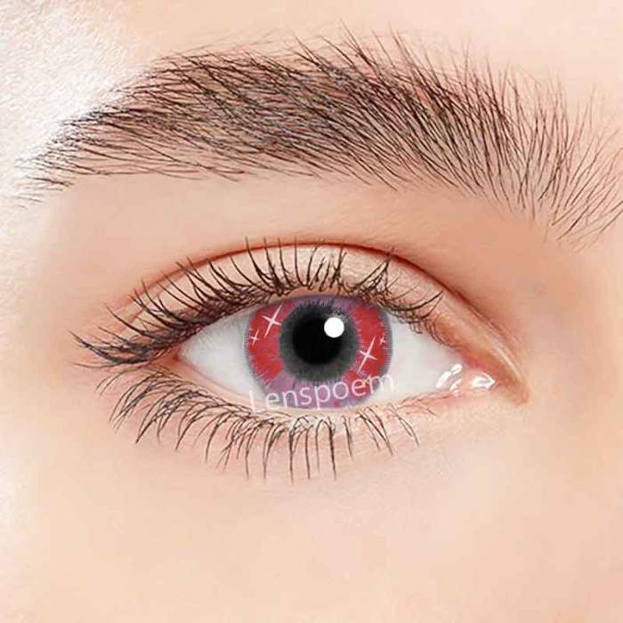 ��LENSPOEM�� Spark Red Contact Lenses Yearly