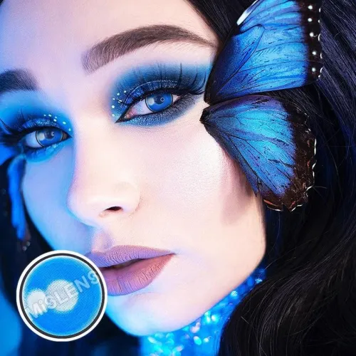��U.S Warehouse��Cloud Rim Blue Contact Lenses