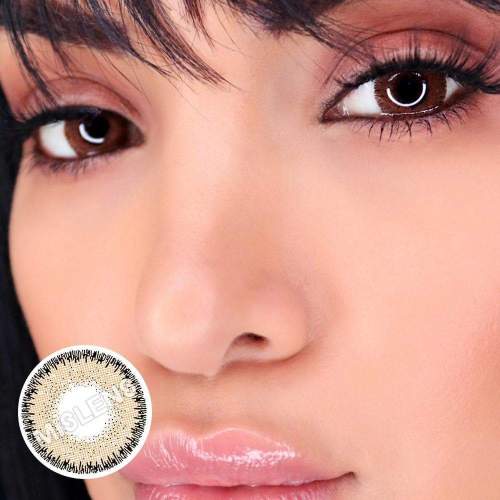 ��LENSPOEM��Shining Radiant Hazelnut Brown Colored Contact Lenses